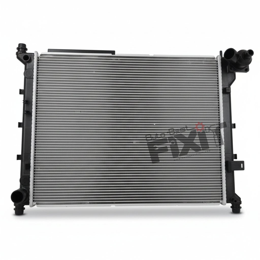 High-performance radiator assy | mahindra xuv 500 1st gen (2011 replacement for 2015), Xuv 500 2nd Gen (2015-2018), Xuv 500 2nd Gen F / L (2018-2022) Diesel / Petrol showing heavy-duty connector pins and clean unit housing assembly.