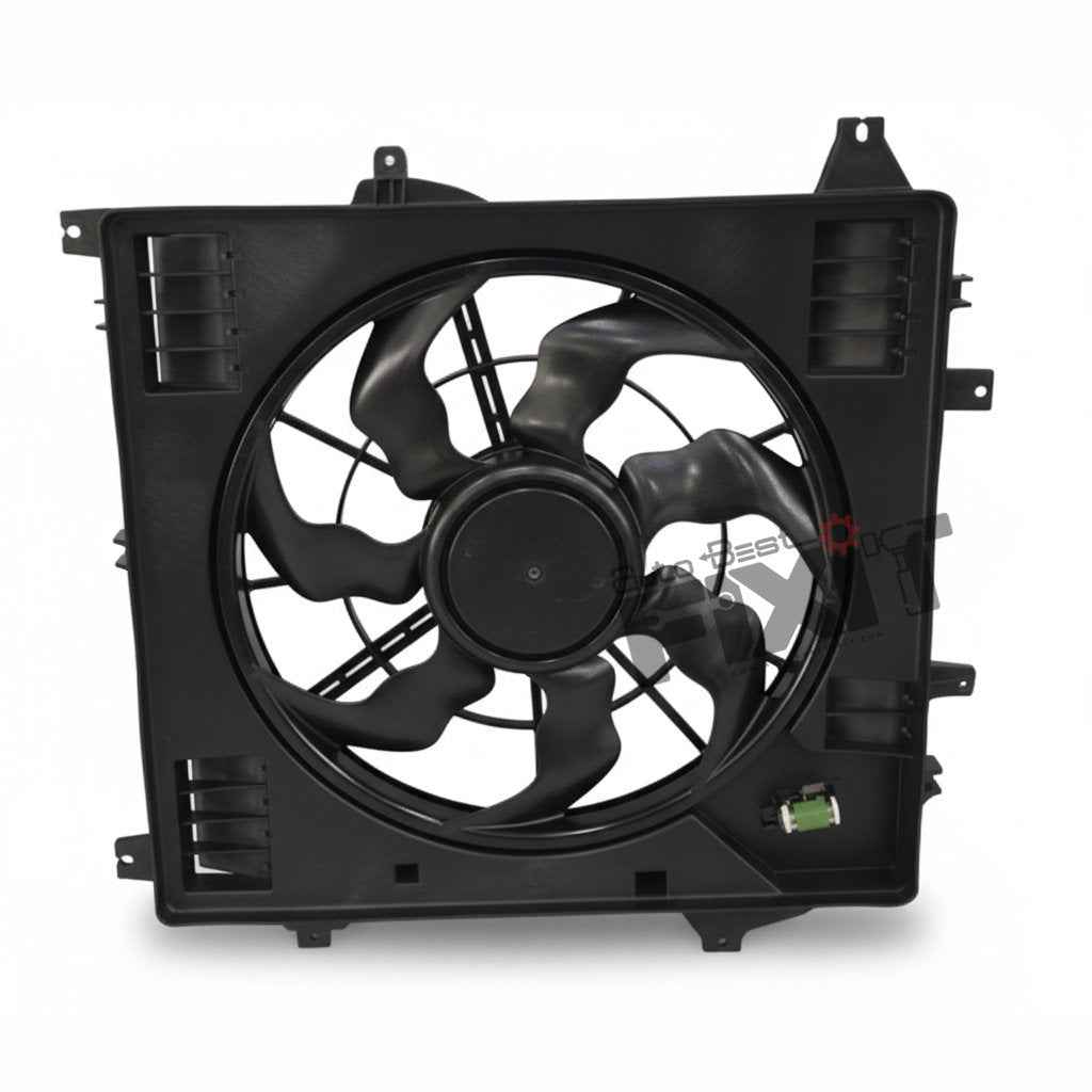 HANON RADIATOR FAN ASSEMBLY-SCORPIO 3RD GEN 2014-2019 Compatible with MAHINDRA SCORPIO Vehicle