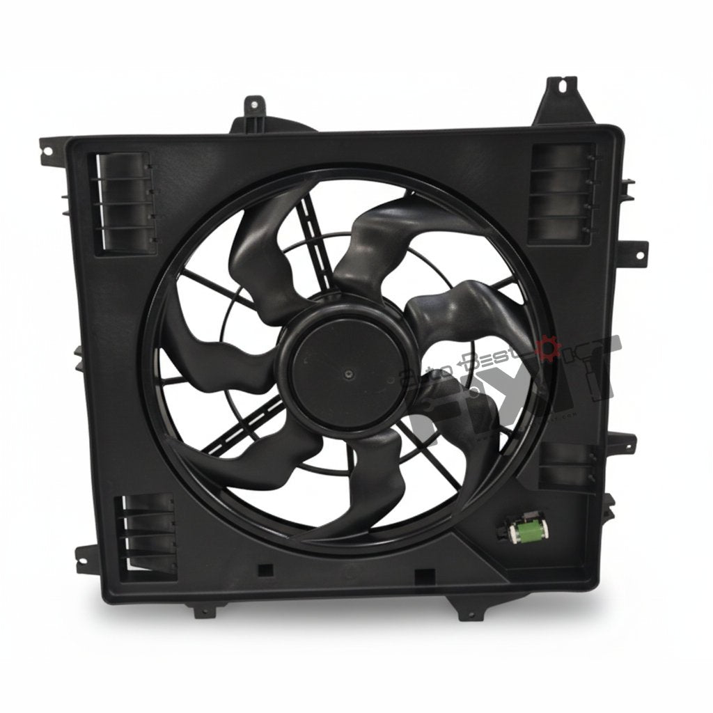 HANON RADIATOR FAN ASSEMBLY-SCORPIO 3RD GEN 2014-2019 Compatible with MAHINDRA SCORPIO Vehicle