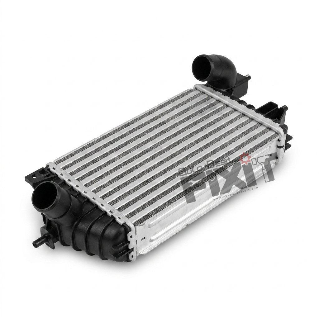 High-performance intercooler/chargeair cooler | maruti ertiga 1st gen f/l (2015 replacement for 2018) Diesel showing heavy-duty connector pins and clean unit housing assembly.