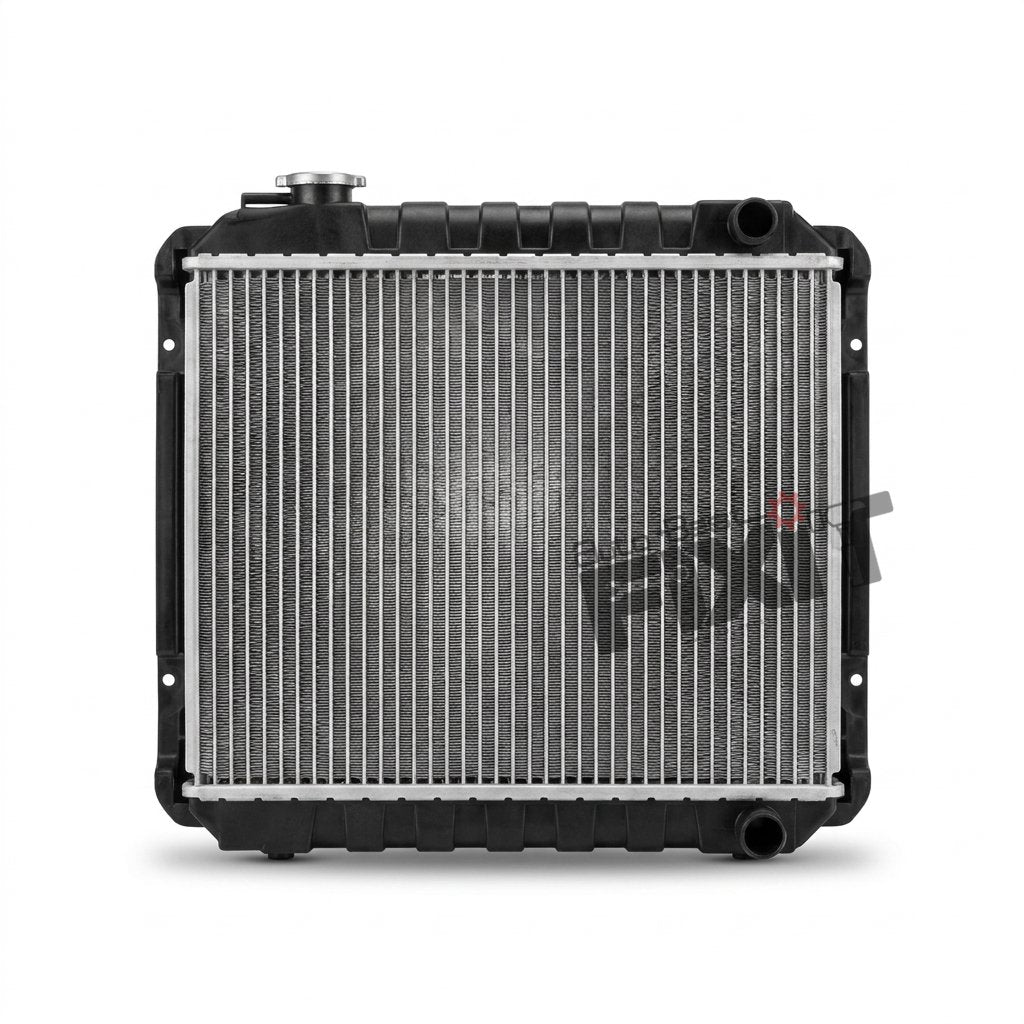 High-performance gypsy diesel radiator | maruti gypsy king (1996 replacement for 2019) Petrol showing heavy-duty connector pins and clean unit housing assembly.