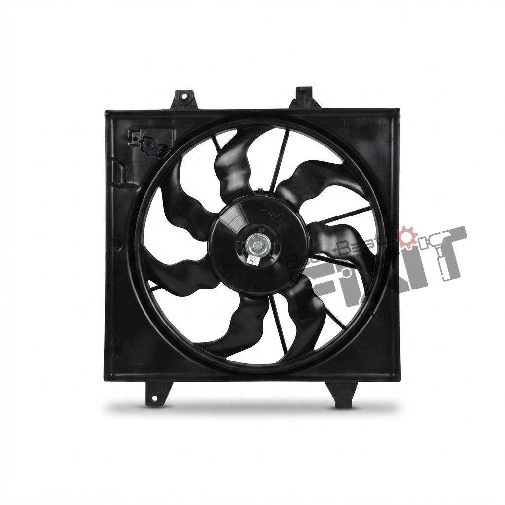 HANON FAN & SHROUD ASSY 120W | HYUNDAI AURA 1ST GEN (2020-2023), AURA 1ST GEN F/L (2023), GRAND I10 NIOS (2019-2022), GRAND I10 NIOS F/L (2023) DSL/PTL Compatible with HYUNDAI AURA Vehicle_2