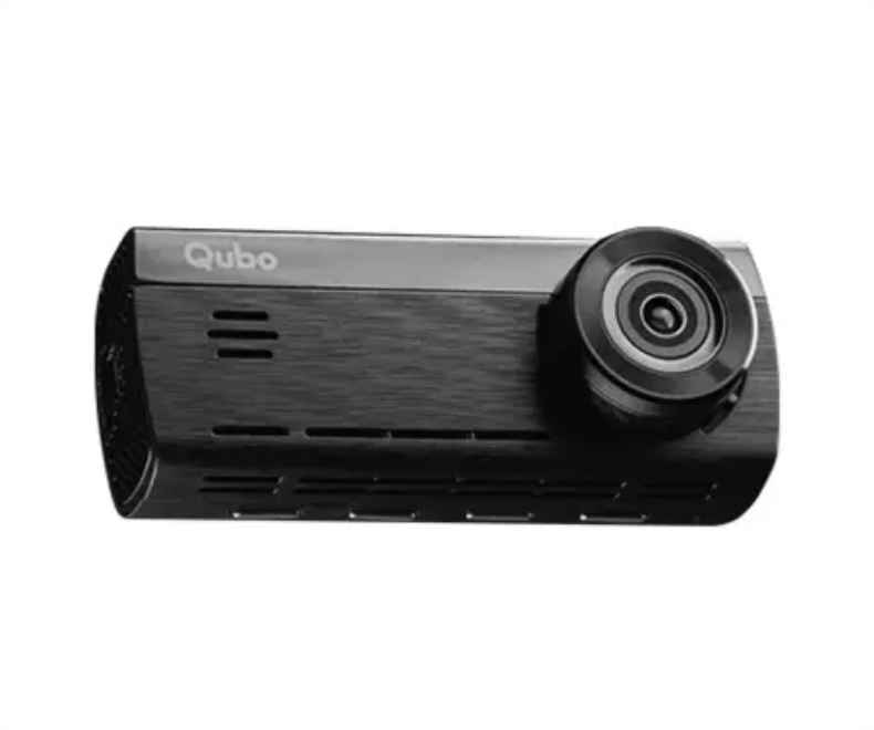QUBO 3K Front and Rear Dash Cam package contents including cables and mounts