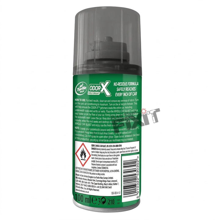 Turtle Wax Odor-X Whole Car Blast Kinetic Scent 57 g | Car Odour Eliminator Fogger for Whole Cabin Freshness