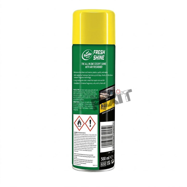 Turtle Wax Fresh Shine Citrus Dashboard Shiner 500 ml | Dashboard Shiner & Polish for Interior Plastic Shine