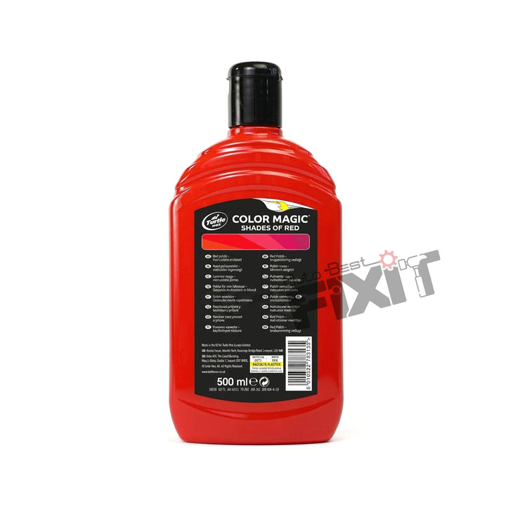 Turtle Wax Color Magic Radiant Red Car Wax 500 ml | Colour Car Wax to Hide Swirls & Restore Paint Shine