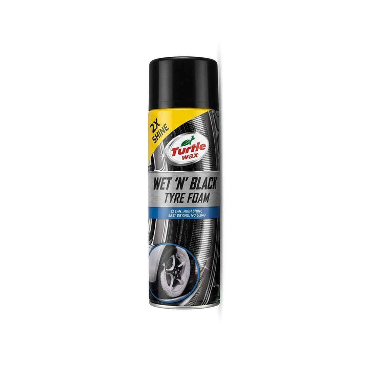 Turtle Wax Wet 'N Black Tyre Foam 510g for Deep Black Shine