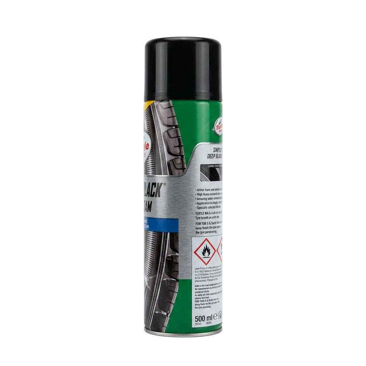 Turtle Wax Wet 'N Black Tyre Foam 510g for Deep Black Shine