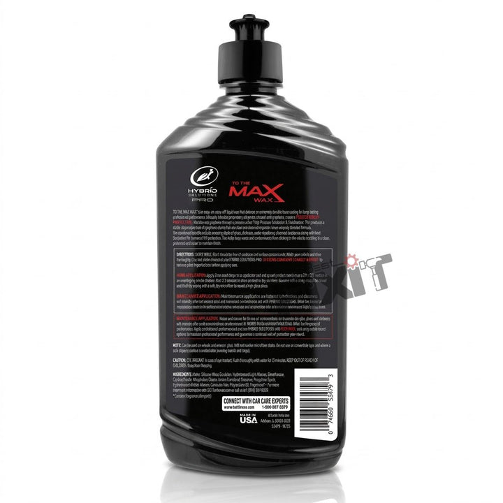 Turtle Wax Hybrid Solutions Pro To The Max Wax 414 ml | Liquid Car Wax for Long-Lasting Shine & Protection