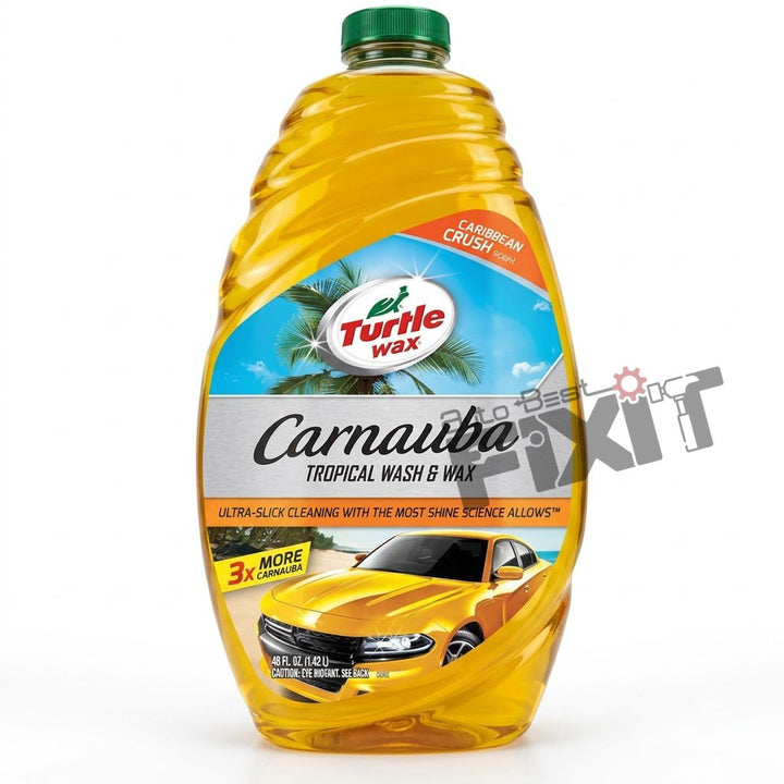 Turtle Wax Carnauba Tropical Wash & Wax Car Shampoo 1420 ml | Car Wash Shampoo with Wax for Foam Wash & Shine