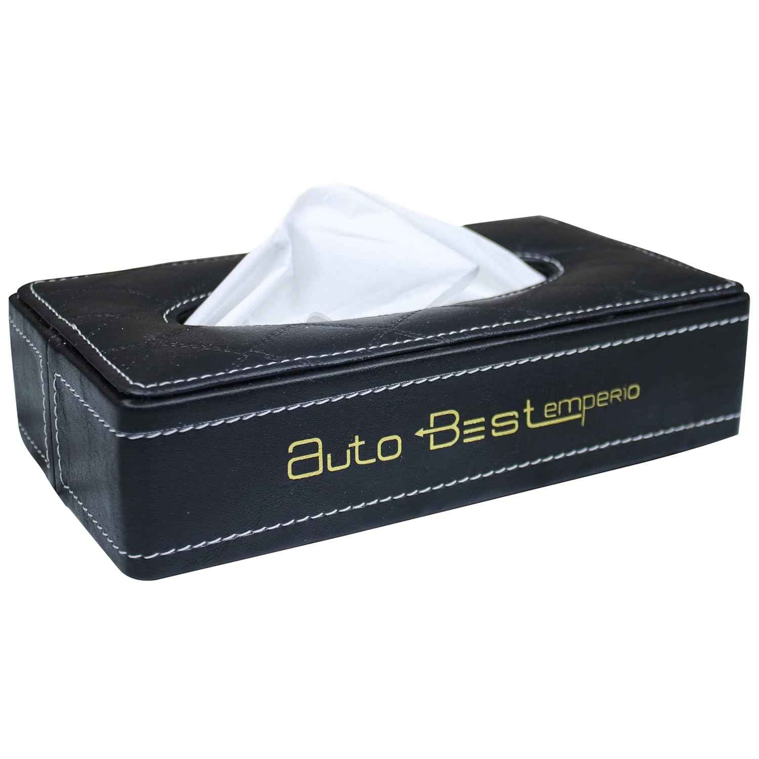 Premium Leather Car Tissue Box/Napkin Box Holder/Car Tissue Paper Holder with Tissue Paper/Compatible with All Cars
