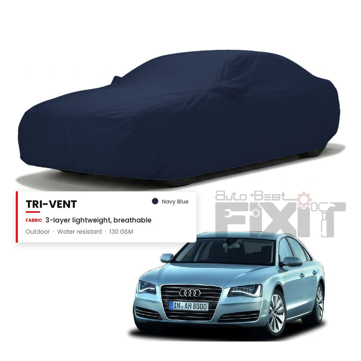 Audi A8 Car Body Cover Waterproof, Scratch Proof with Cotton Lining, Mirror & Antenna Pockets