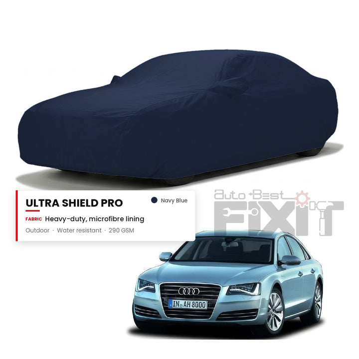 Audi A8 Car Body Cover Waterproof, Scratch Proof with Cotton Lining, Mirror & Antenna Pockets