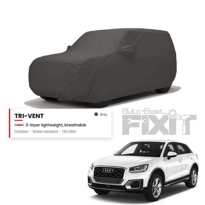 Audi Q2 Car Body Cover Waterproof, Scratch Proof with Cotton Lining, Mirror & Antenna Pockets