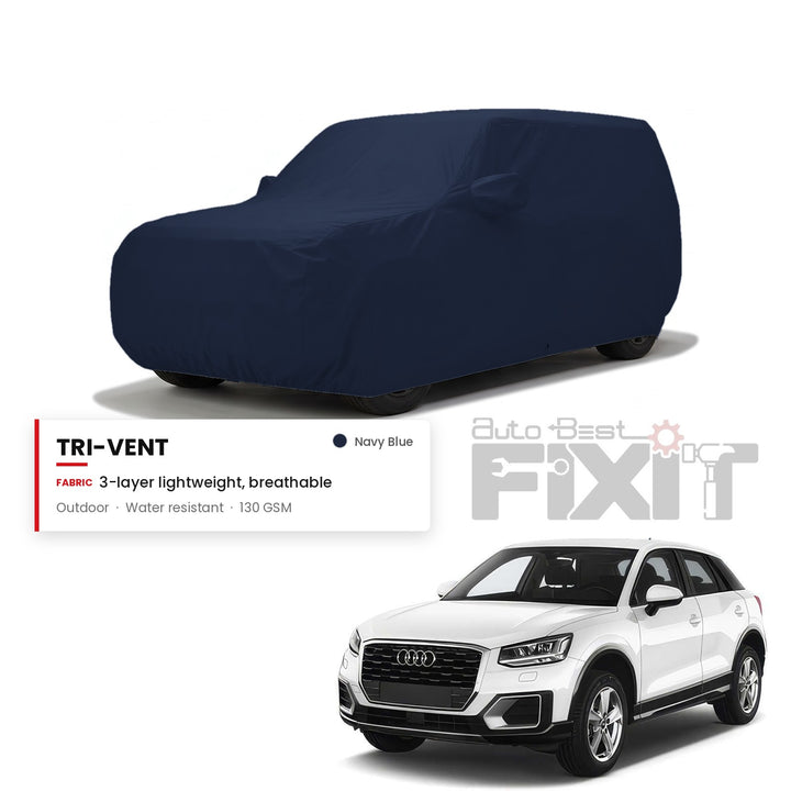 Audi Q2 Car Body Cover Waterproof, Scratch Proof with Cotton Lining, Mirror & Antenna Pockets