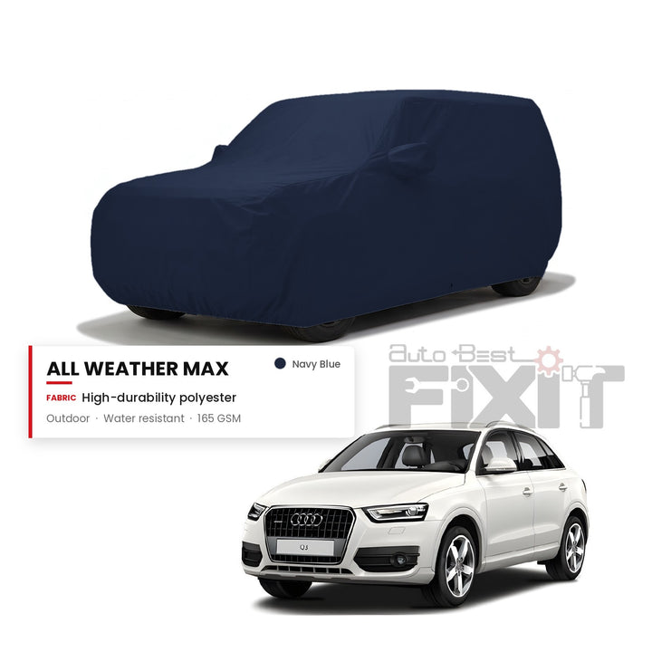 Audi Q3 Car Body Cover Waterproof, Scratch Proof with Cotton Lining, Mirror & Antenna Pockets