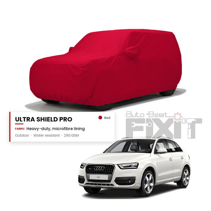 Audi Q3 Car Body Cover Waterproof, Scratch Proof with Cotton Lining, Mirror & Antenna Pockets
