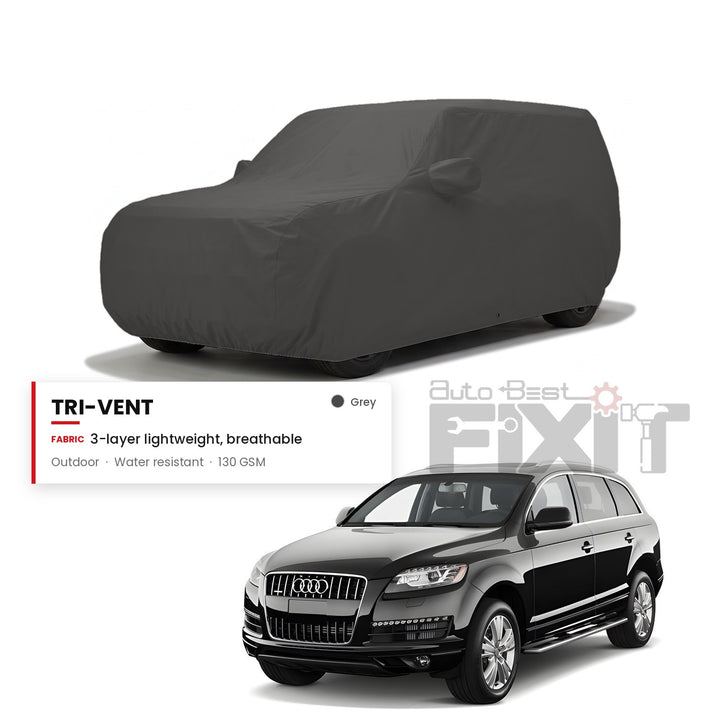 Audi Q7 Car Body Cover Waterproof, Scratch Proof with Cotton Lining, Mirror & Antenna Pockets