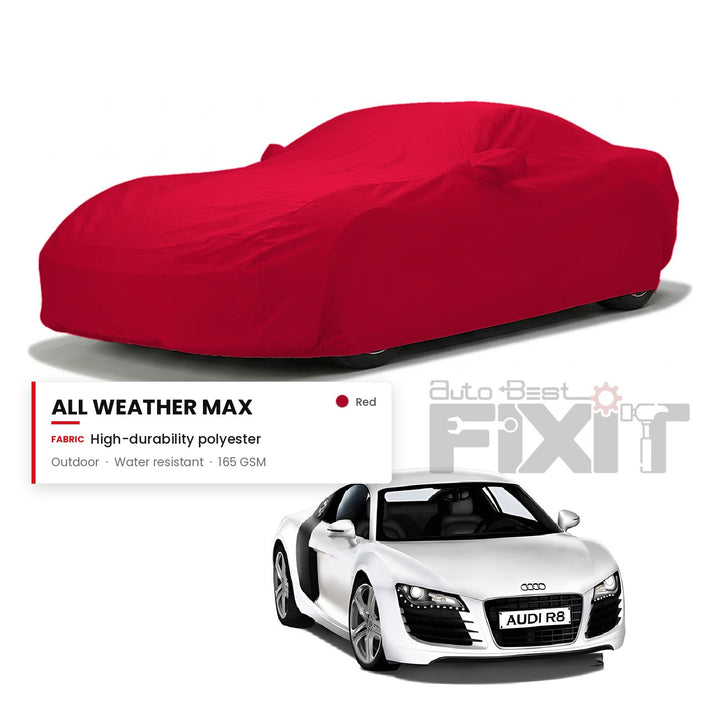 Audi R8 Car Body Cover Waterproof, Scratch Proof with Cotton Lining, Mirror & Antenna Pockets