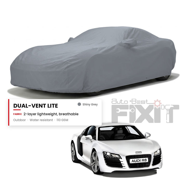 Audi R8 Car Body Cover Waterproof, Scratch Proof with Cotton Lining, Mirror & Antenna Pockets