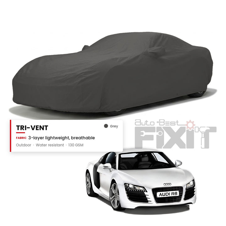 Audi R8 Car Body Cover Waterproof, Scratch Proof with Cotton Lining, Mirror & Antenna Pockets