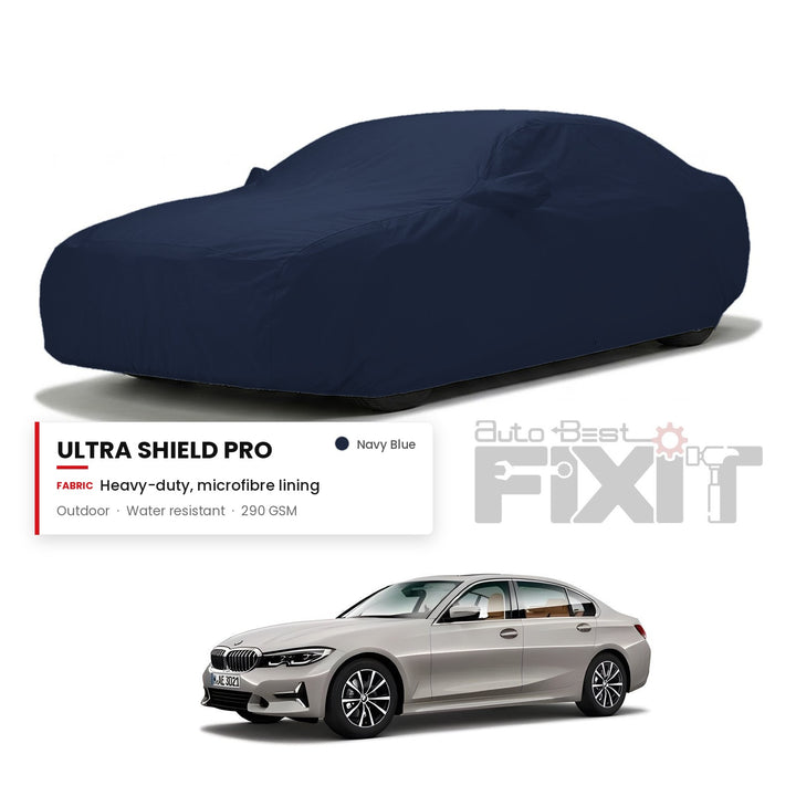 BMW 3 Series 330Li Car Body Cover Waterproof, Scratch Proof with Cotton Lining, Mirror & Antenna Pockets