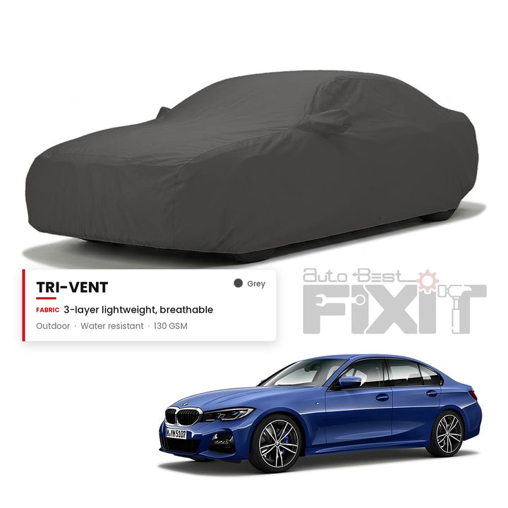 BMW 3 Series Car Body Cover Waterproof, Scratch Proof with Cotton Lining, Mirror & Antenna Pockets