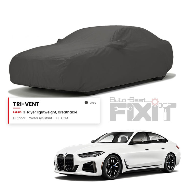BMW i4 Car Body Cover Waterproof, Scratch Proof with Cotton Lining, Mirror & Antenna Pockets
