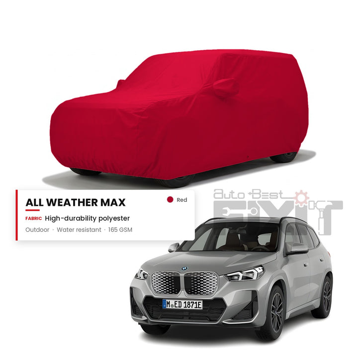 BMW iX1 Car Body Cover Waterproof, Scratch Proof with Cotton Lining, Mirror & Antenna Pockets