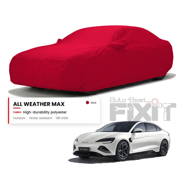 BYD Seal Car Body Cover Waterproof, Scratch Proof with Cotton Lining, Mirror & Antenna Pockets