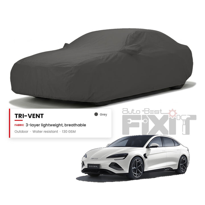 BYD Seal Car Body Cover Waterproof, Scratch Proof with Cotton Lining, Mirror & Antenna Pockets