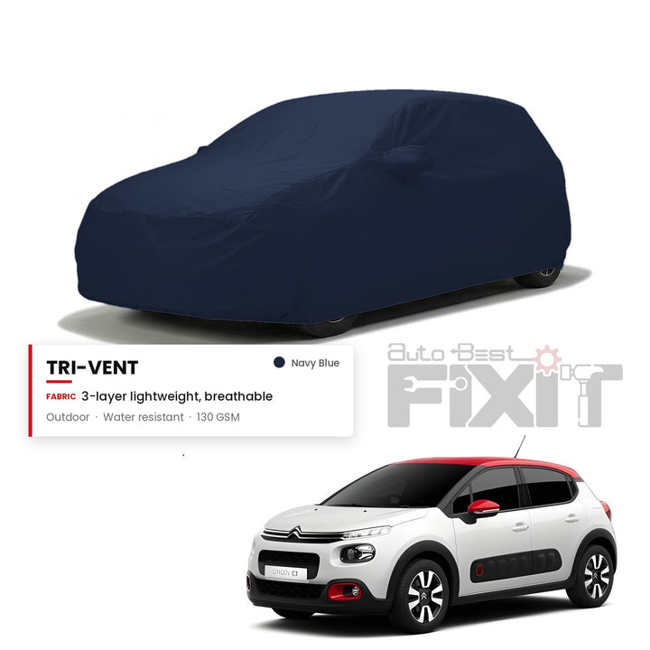 Citroen C3 Car Body Cover Waterproof, Scratch Proof with Cotton Lining, Mirror & Antenna Pockets