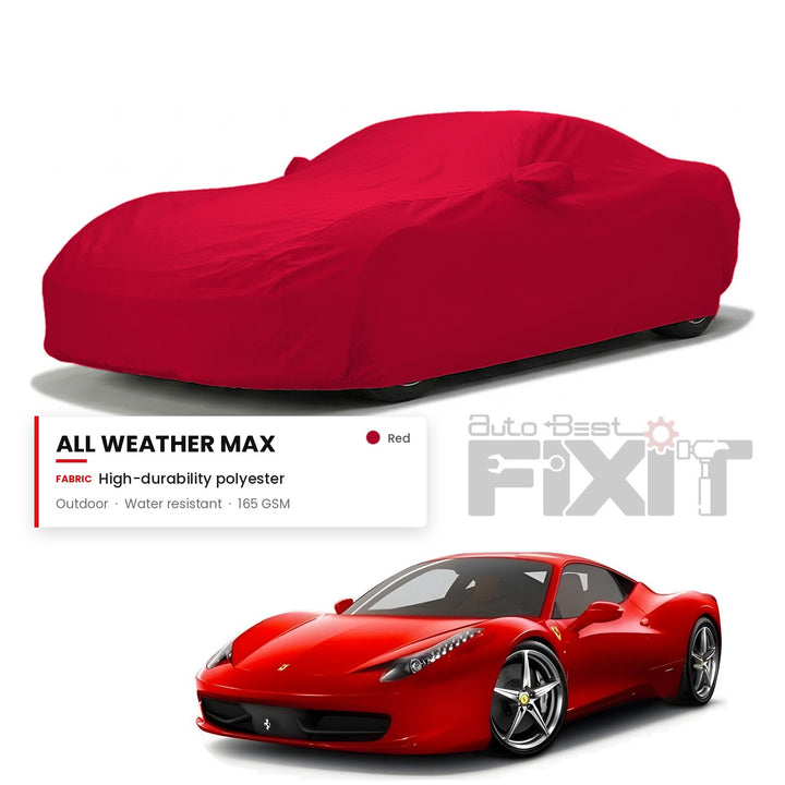 Ferrari 458 Italia Car Body Cover Waterproof, Scratch Proof with Cotton Lining, Mirror & Antenna Pockets