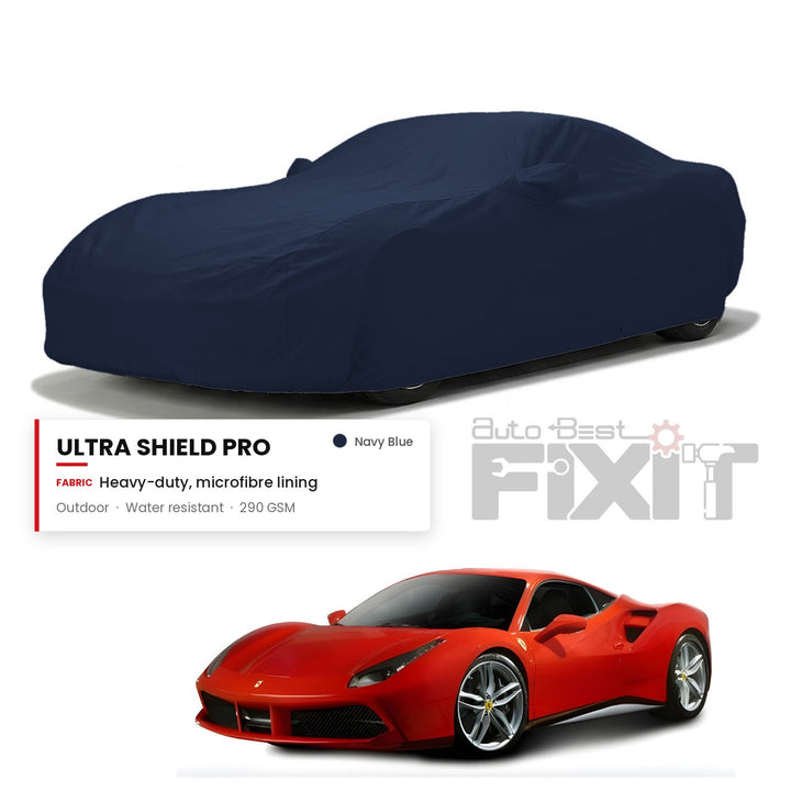 Ferrari 488 Car Body Cover Waterproof, Scratch Proof with Cotton Lining, Mirror & Antenna Pockets