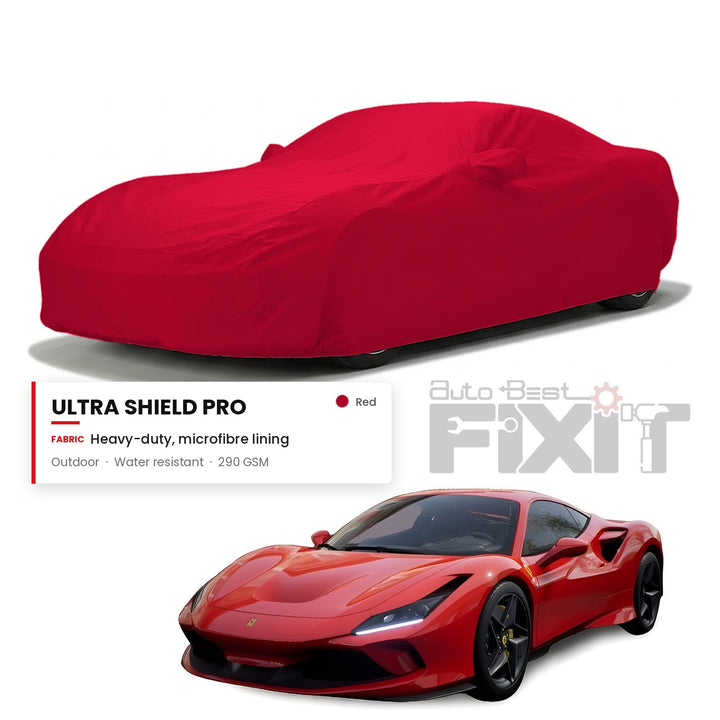 Ferrari F8 Tributo Car Body Cover Waterproof, Scratch Proof with Cotton Lining, Mirror & Antenna Pockets