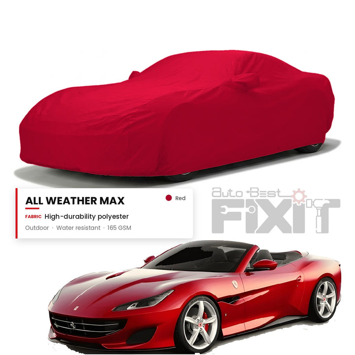 Ferrari Portofino Car Body Cover Waterproof, Scratch Proof with Cotton Lining, Mirror & Antenna Pockets
