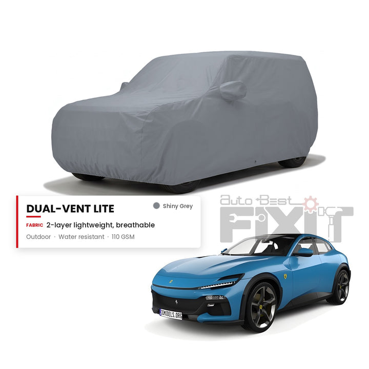 Ferrari Purosangue Car Body Cover Waterproof, Scratch Proof with Cotton Lining, Mirror & Antenna Pockets