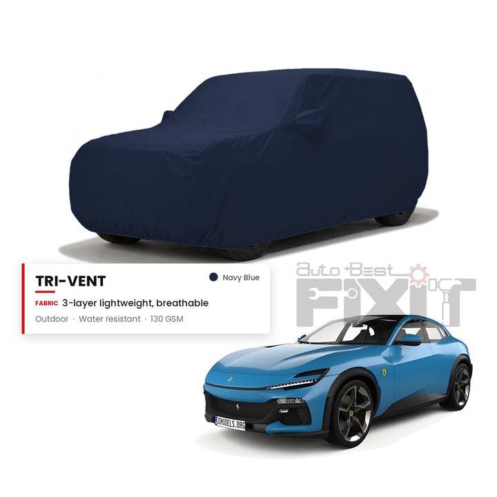 Ferrari Purosangue Car Body Cover Waterproof, Scratch Proof with Cotton Lining, Mirror & Antenna Pockets