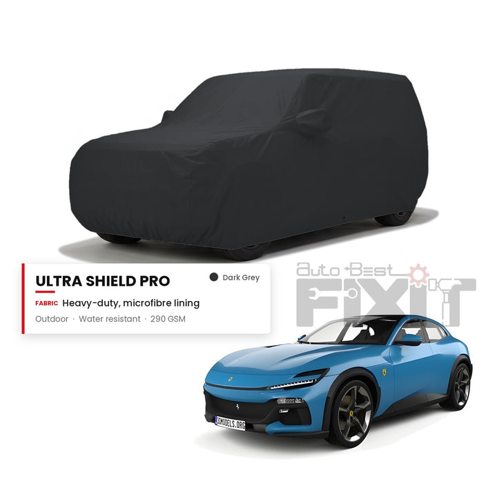 Ferrari Purosangue Car Body Cover Waterproof, Scratch Proof with Cotton Lining, Mirror & Antenna Pockets