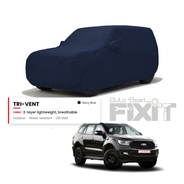 Ford Endeavour Car Body Cover Waterproof, Scratch Proof with Cotton Lining, Mirror & Antenna Pockets