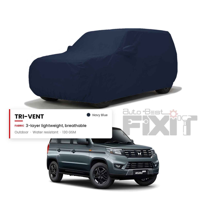 Mahindra Bolero 2025 Car Body Cover Waterproof, Scratch Proof with Cotton Lining, Mirror & Antenna Pockets