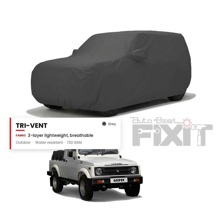 Maruti Suzuki Gypsy Car Body Cover Waterproof, Scratch Proof with Cotton Lining, Mirror & Antenna Pockets