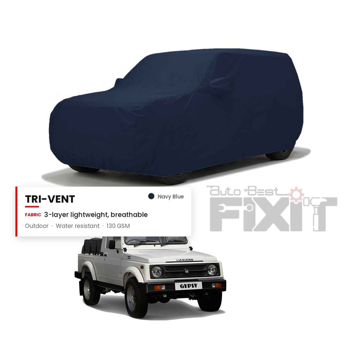 Maruti Suzuki Gypsy Car Body Cover Waterproof, Scratch Proof with Cotton Lining, Mirror & Antenna Pockets