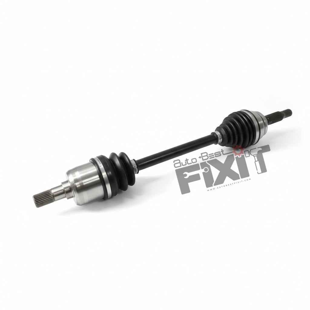 High-performance drive shaft (lh) replacement for Accent / Viva 1999-2012 showing heavy-duty connector pins and clean unit housing assembly.