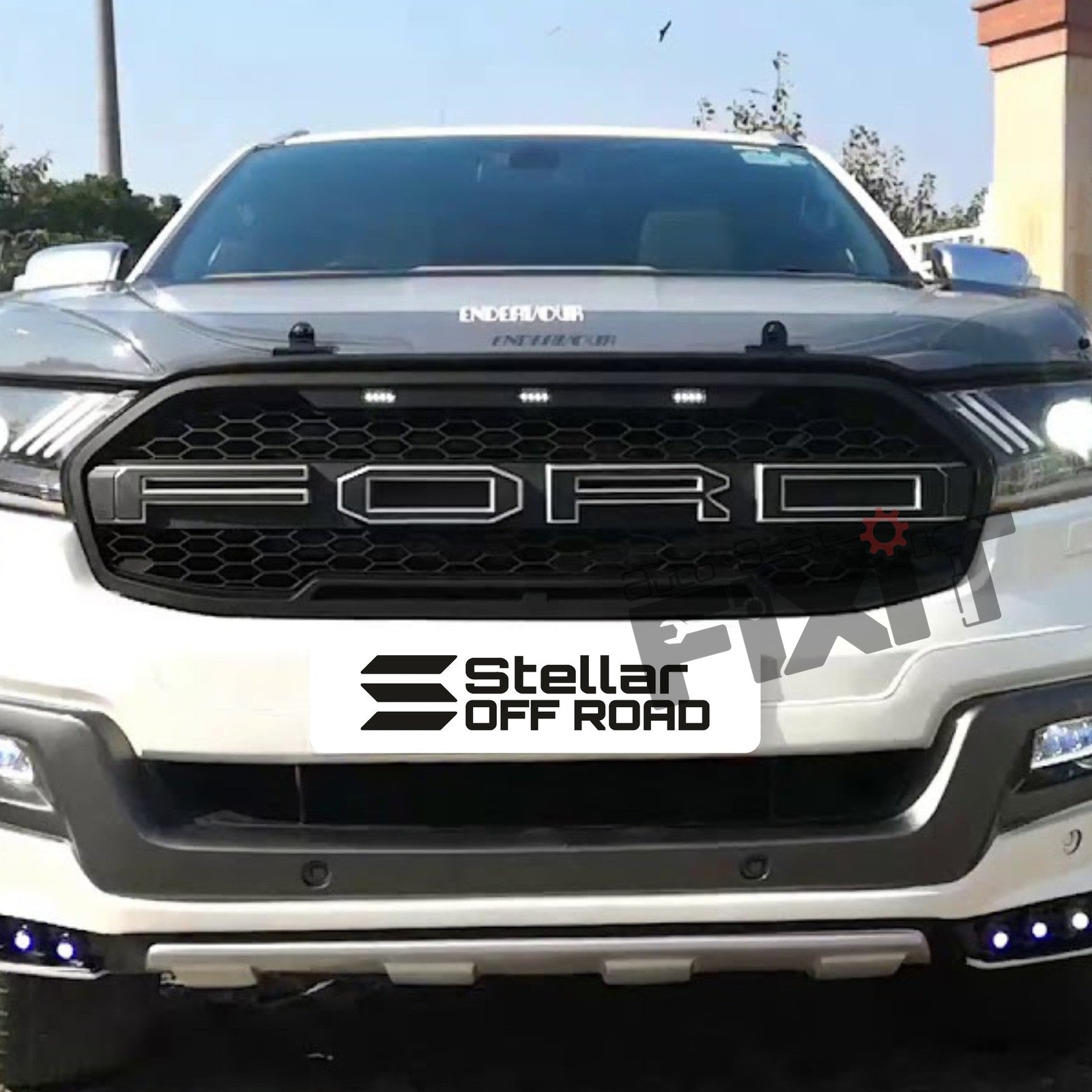 AutoStylenn Ford Endeavour 2016 Raptor Style Grill For FORD ENDEAVOUR Compatible with FORD Endeavour Vehicle_4