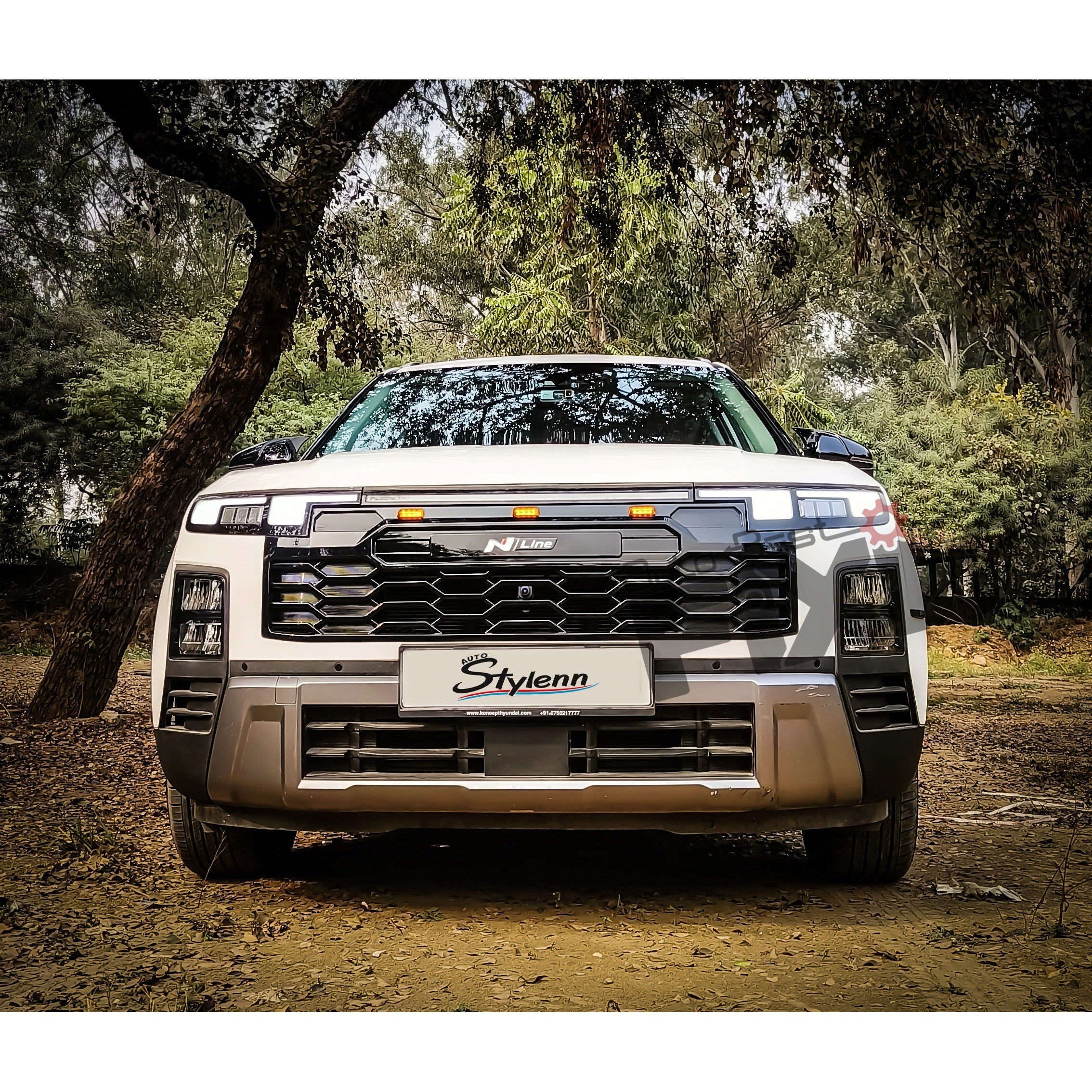 AutoStylenn Hyundai Creta N Line Front Grill Compatible with HYUNDAI Creta Vehicle