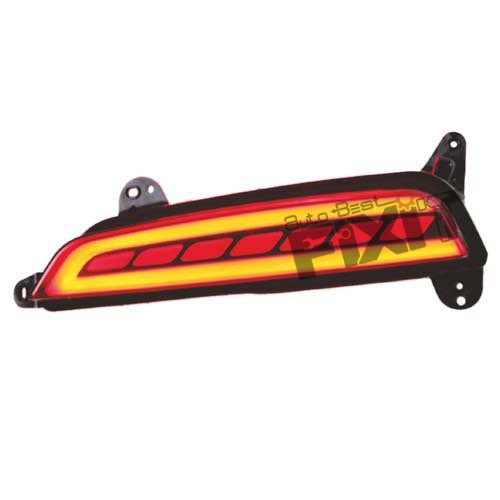 AutoStylenn Hyundai Creta Bumper Reflector 2015 Red & Yellow For HYUNDAI CRETA Compatible with HYUNDAI Creta Vehicle