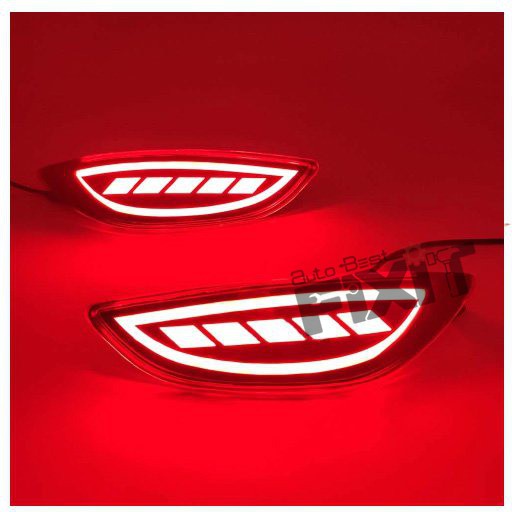 AutoStylenn Hyundai Verna 2012 Bumper Reflector For HYUNDAI VERNA Compatible with HYUNDAI Verna Vehicle_4