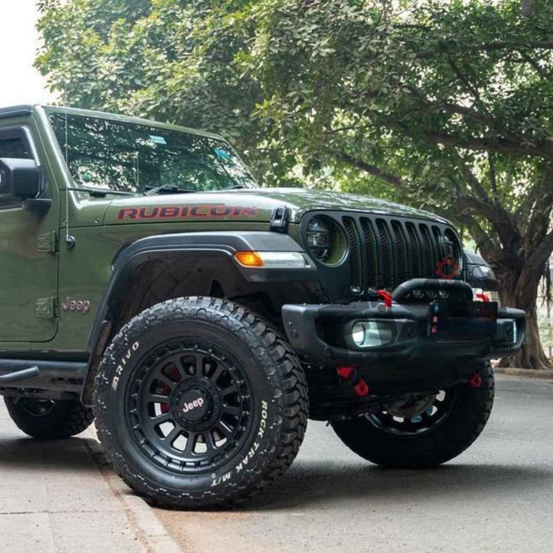 Jeep Wrangler Front Metal Bumper With Bull Bar – Durable ABS Constructi