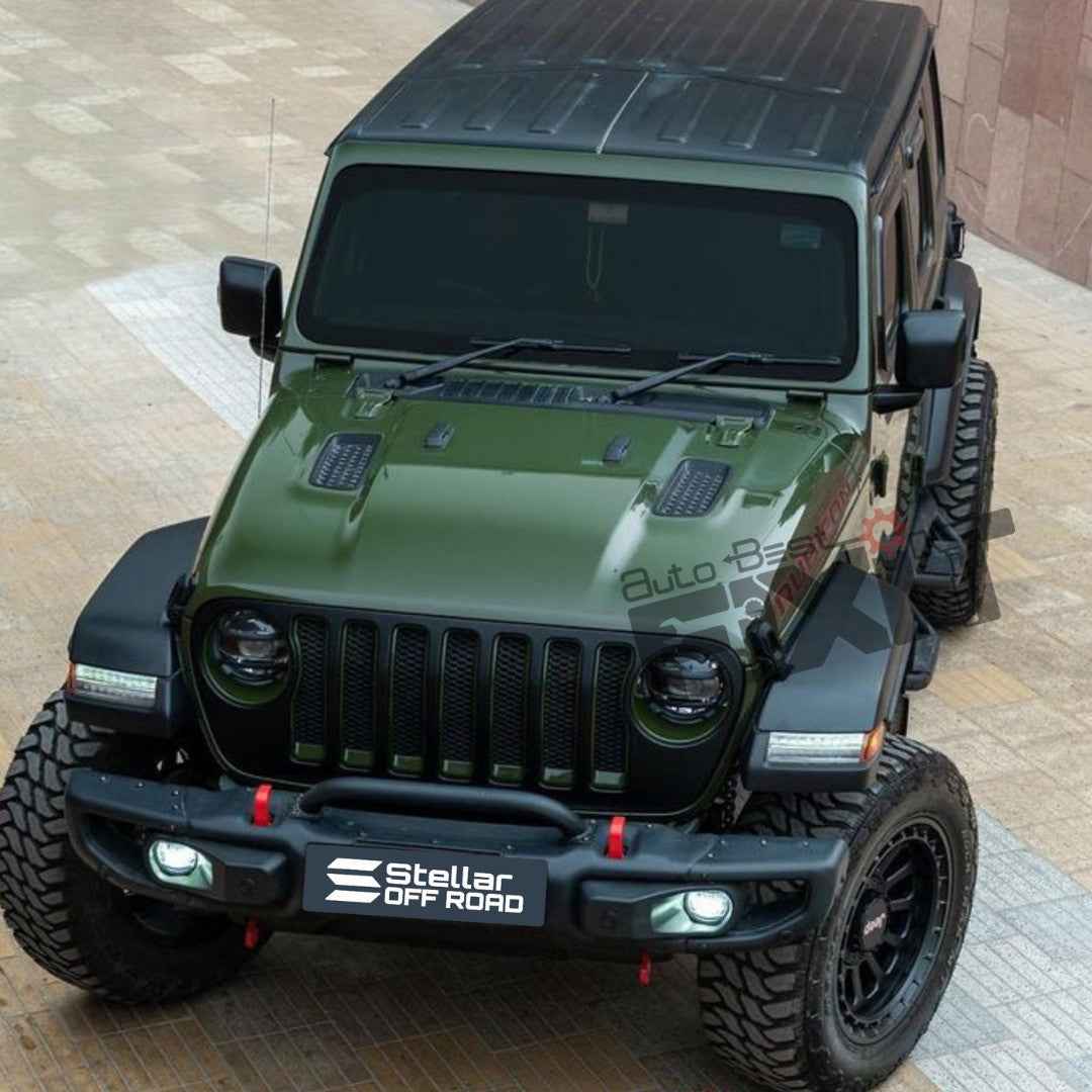 Jeep Wrangler Front Metal Bumper With Bull Bar – Perfect OEM Fitme